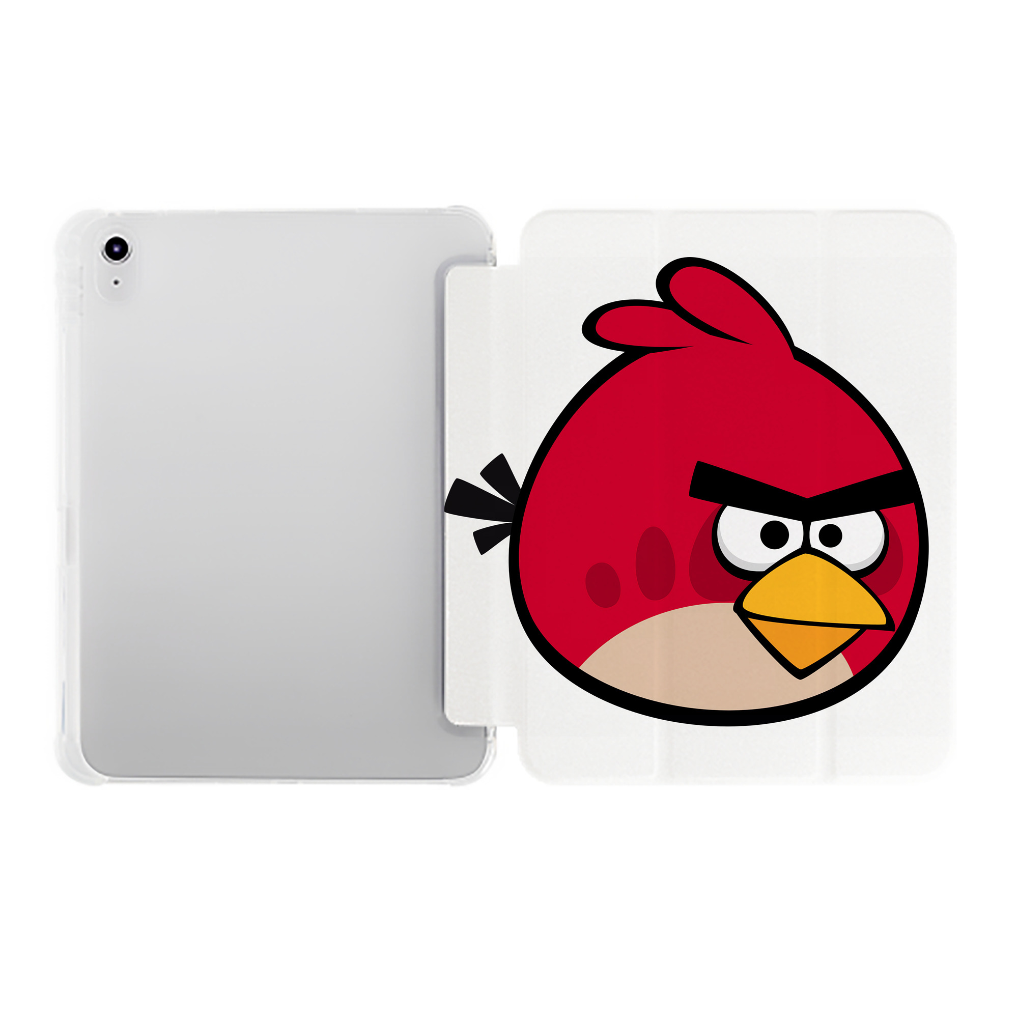 （画像用） Angry Birds アングリーバード IPad ケース ペン収納付き 三つ折りスタンド PUレザー×シリコン 対応機種9.5/10.5/10.9インチ